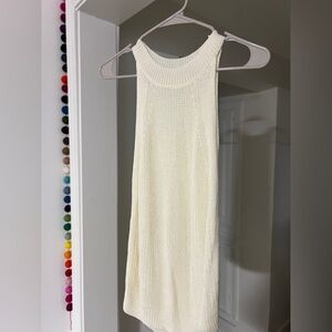Cream Sleeveless Knit Top/Tank